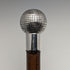 Circa 1900 British antique gentleman's walking stick, golf ball shaped, round handle, 88cm